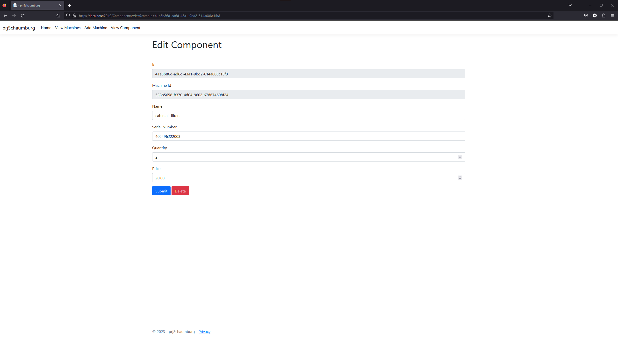 Edit Components